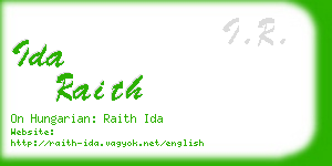 ida raith business card